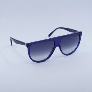 Celine CL4006IN 90B Sunglasses Midnight Blue Aviator Frame, Smoke Lenses